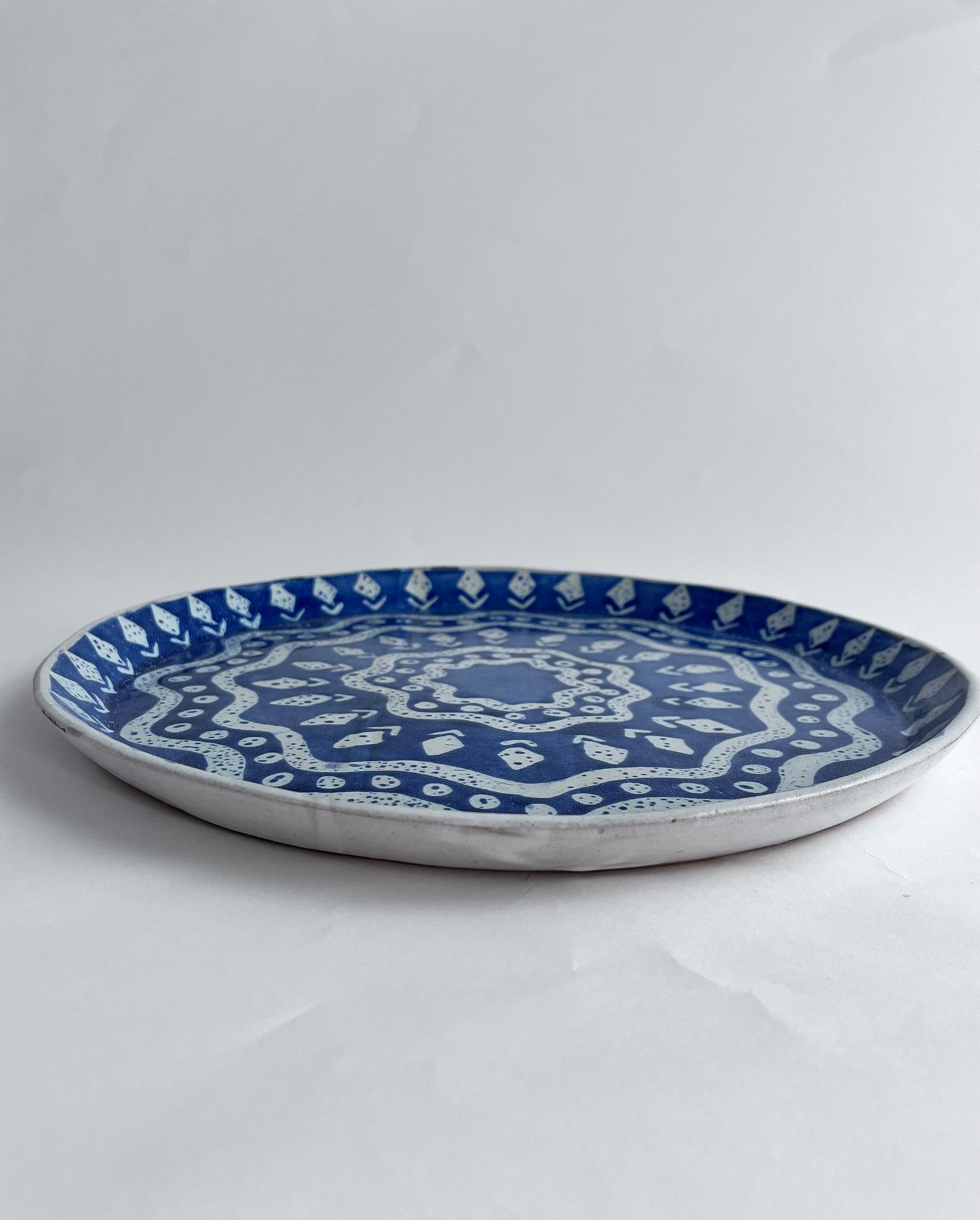 Harberson Platter in Batik Blue