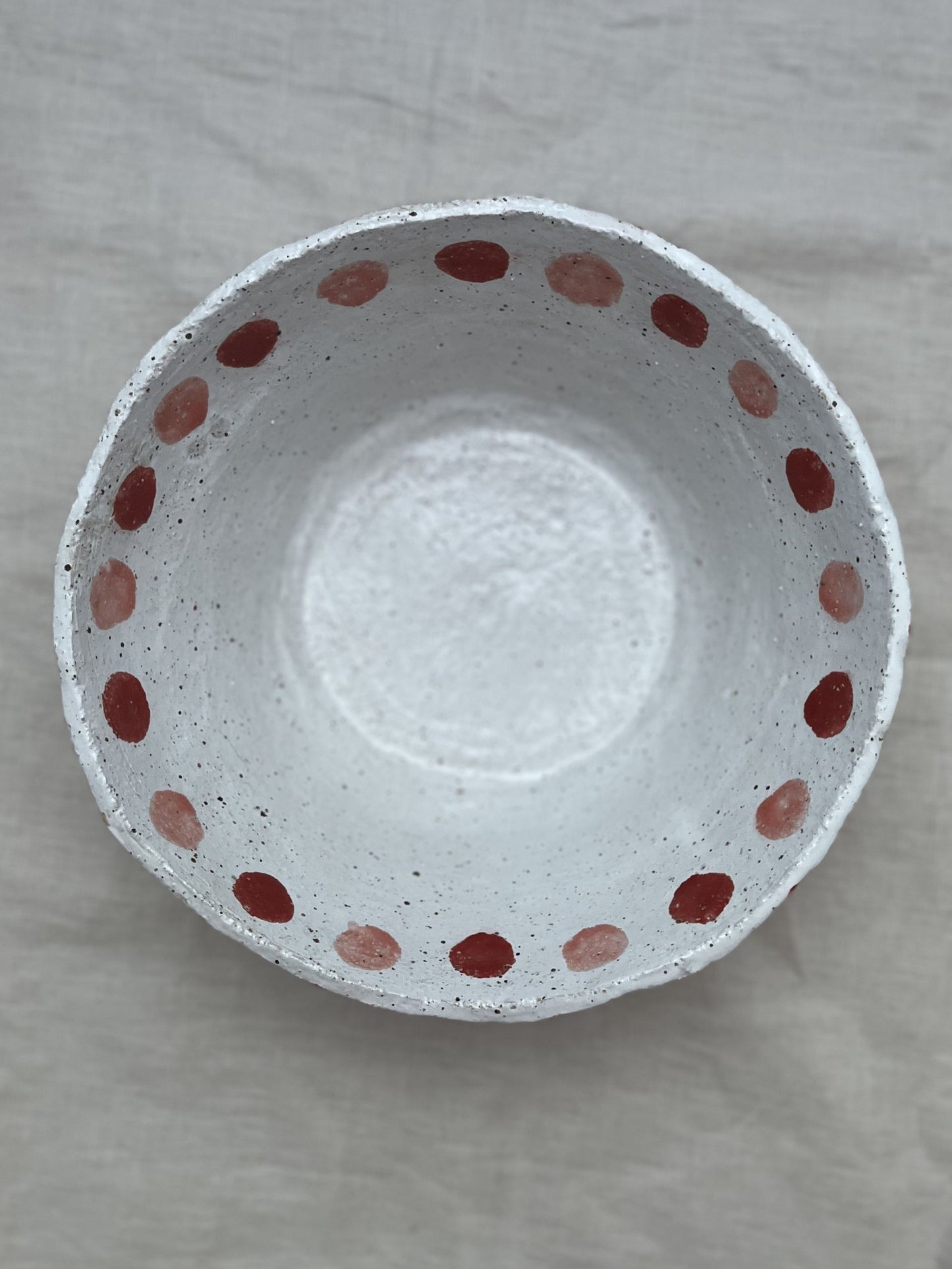 Arodene Serving Bowl in Squiggle & Stripe, Red and Coral