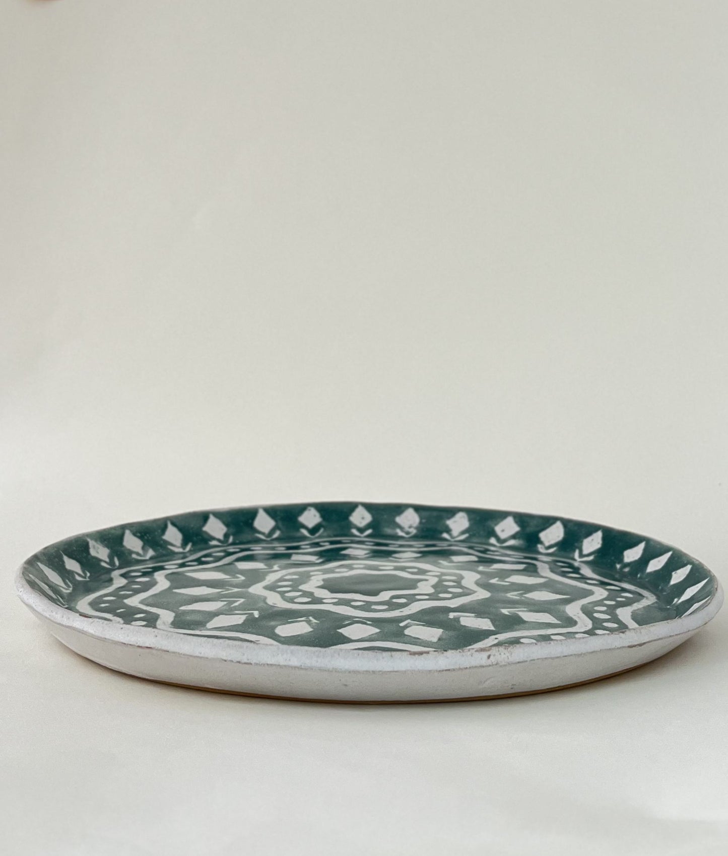 Harberson Platter in Batik Sea Green