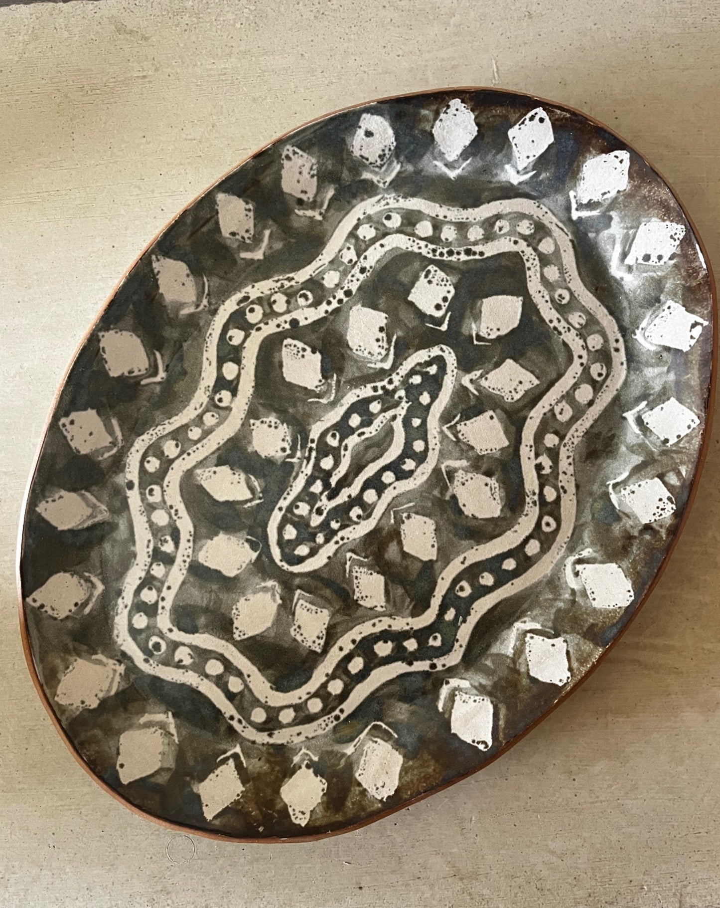 Wiggy Platter in Batik Kelp