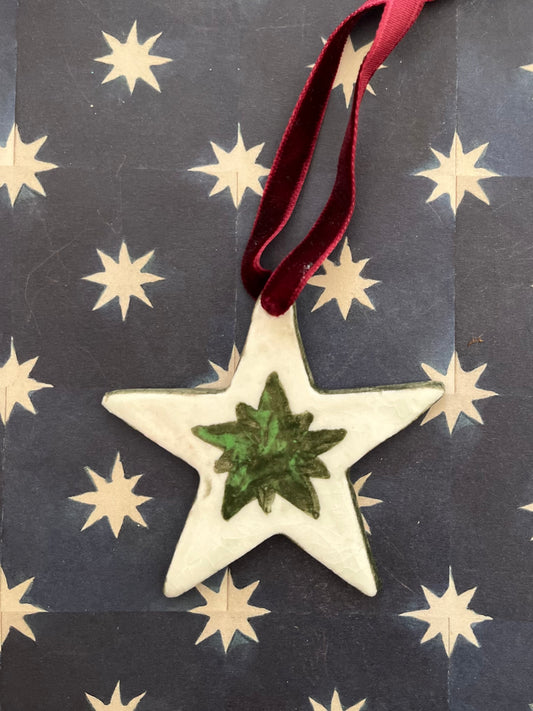 Porcelain Star Decoration E