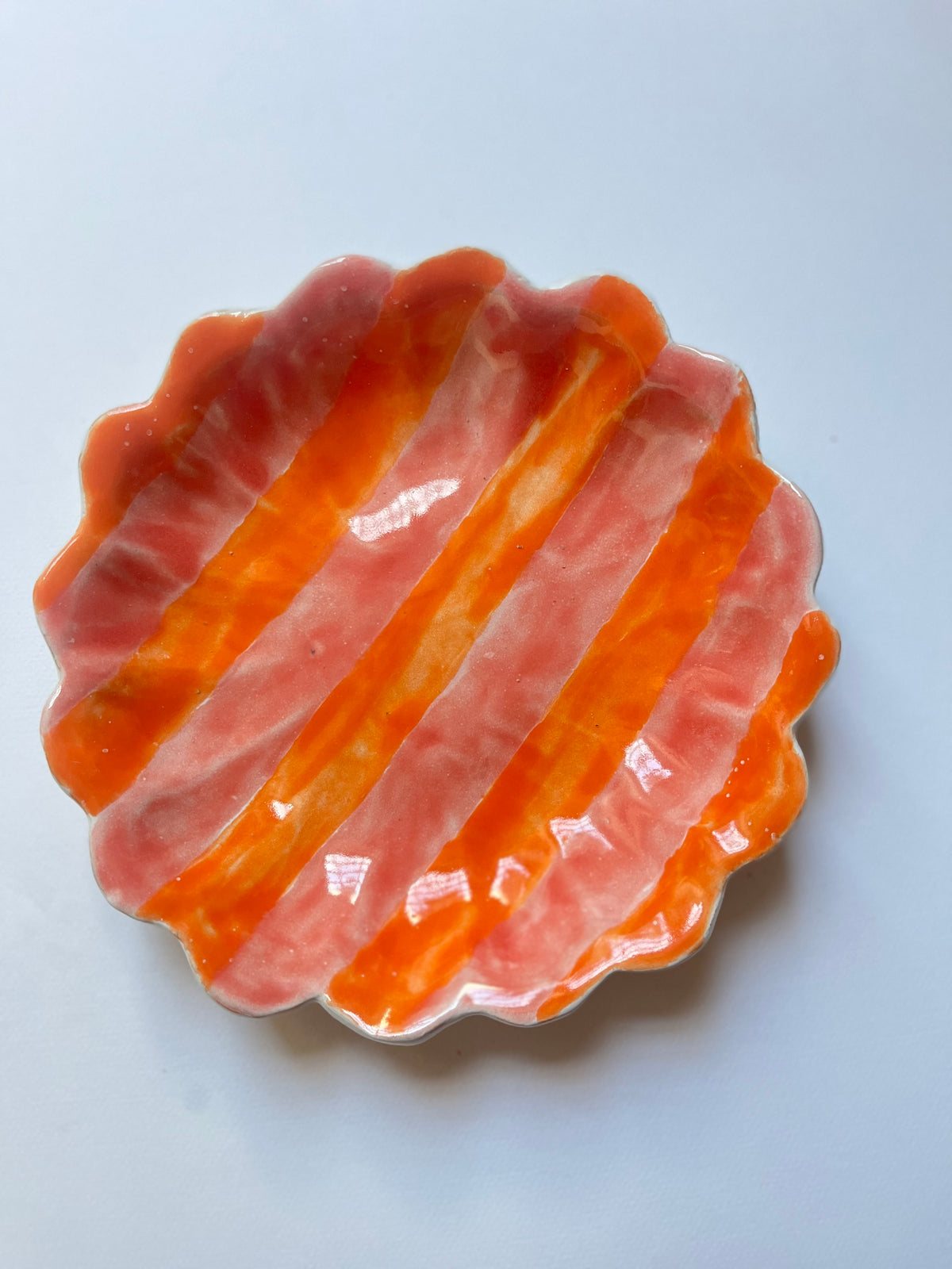 Kestrel Bowl Sml in Stripe Coral (Seconds)
