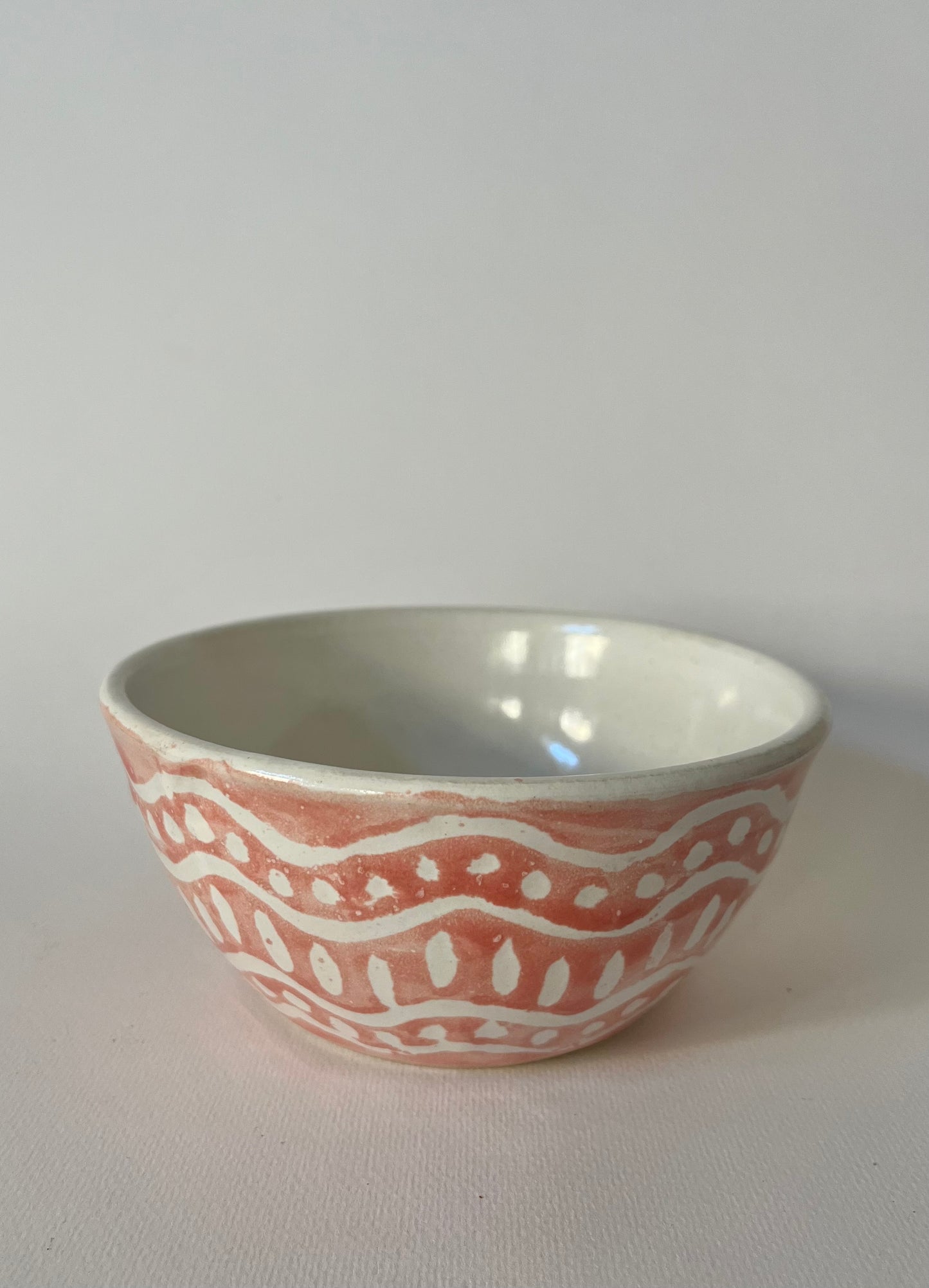Battersea Bowl in Batik Coral