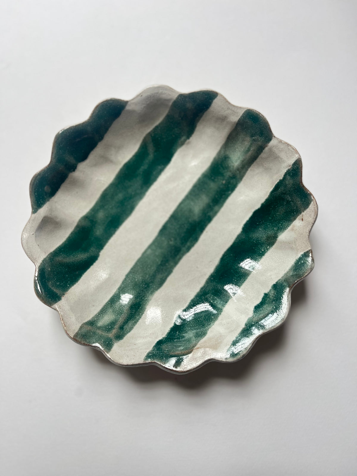 Kestrel Bowl Sml in Stripe Green (Seconds)