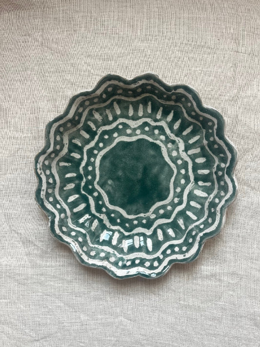Kestrel Bowl Sml in Open Batik Sea Green