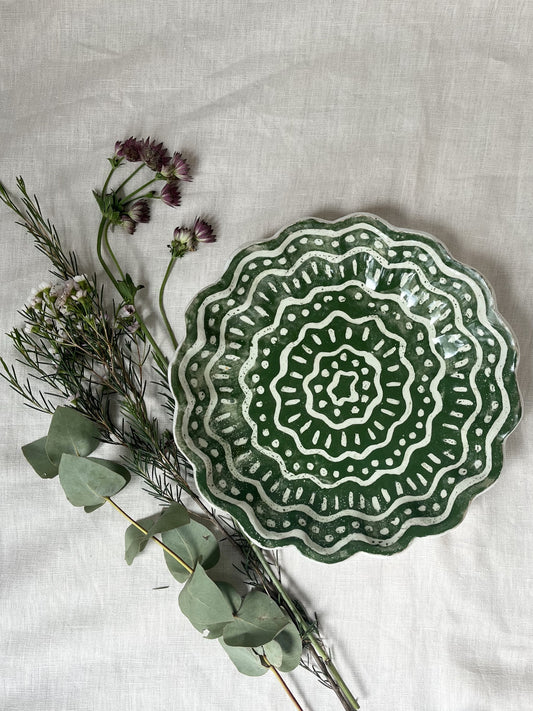 Kestrel Bowl Lrg in Batik Kale Green