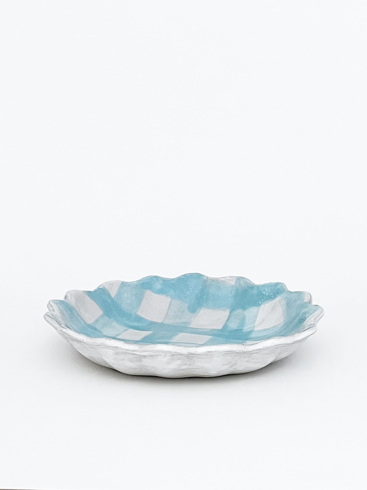 Kestrel Bowl Sml in Gingham Aqua