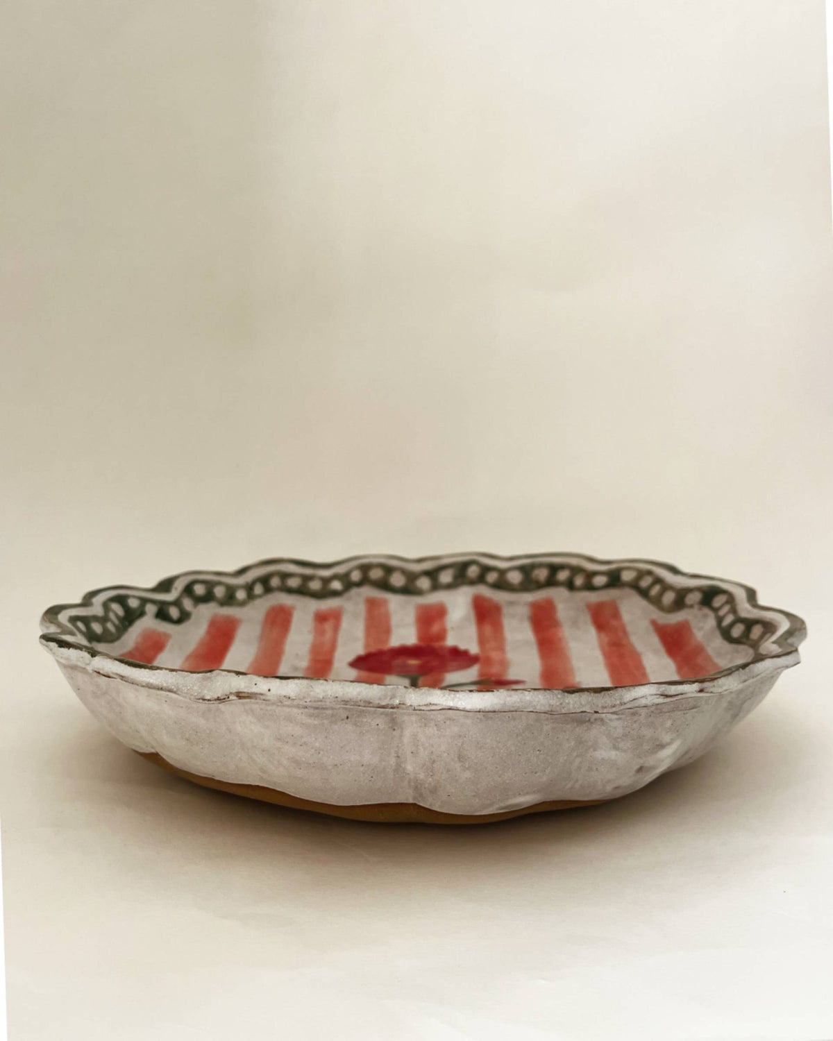 Kestrel Bowl Lrg Marigold Stripe in Coral and Red (Seconds)