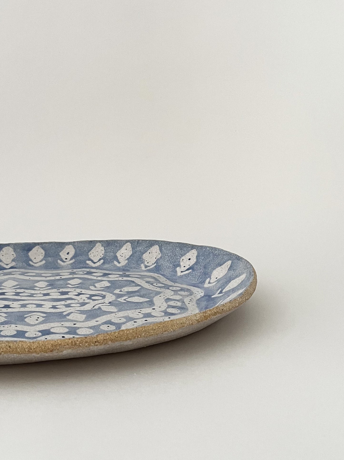 Wiggy Platter in Batik Pale Blue