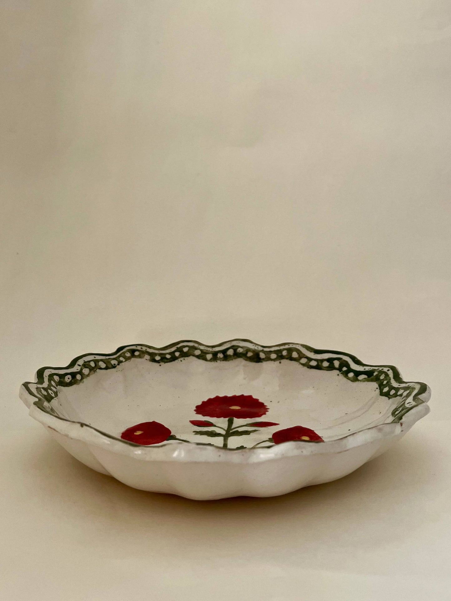 Kestrel Bowl Sml Marigold Stripe in Coral and Red